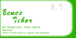 bence tibor business card